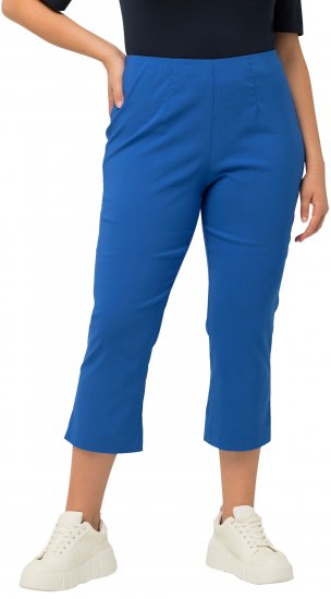 Ulla Popken Stretch Basic Bengaline Capri Pants Royal Blue - Naisten farkut ja housut isot koot - 