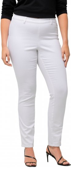 Ulla Popken Sienna Stretch Twill Jeggings Snow White - Naisten farkut ja housut isot koot - 
