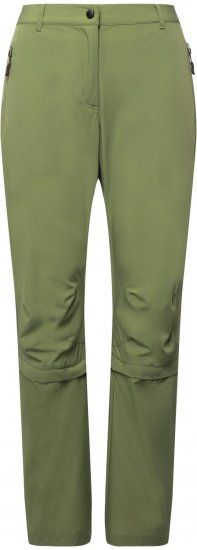 Ulla Popken Versatile Zip Off Leg Quick Dry Stretch Pants Green - Ulla Popken - 