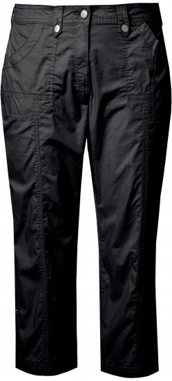 Ulla Popken Roll Tab Hem Stretch Cargo Pants Black - Naisten farkut ja housut isot koot - 
