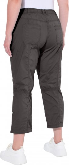 Ulla Popken Roll Tab Hem Stretch Cargo Pants Grey - Naisten farkut ja housut isot koot - 