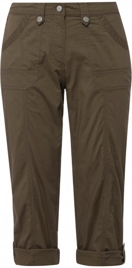 Ulla Popken Roll Tab Hem Stretch Cargo Pants Green - Naisten farkut ja housut isot koot - 