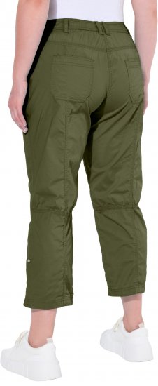 Ulla Popken Roll Tab Hem Stretch Cargo Pants Green - Naisten farkut ja housut isot koot - 