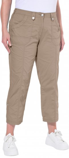 Ulla Popken Roll Tab Hem Stretch Cargo Pants Orange - Naisten farkut ja housut isot koot - 