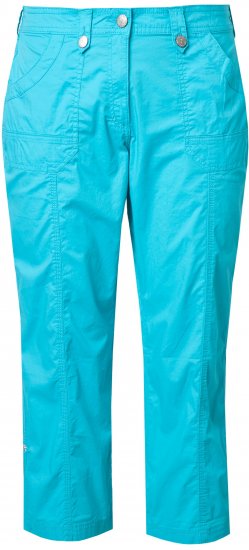 Ulla Popken Roll Tab Hem Stretch Cargo Pants Deep Aqua - Naisten farkut ja housut isot koot - 