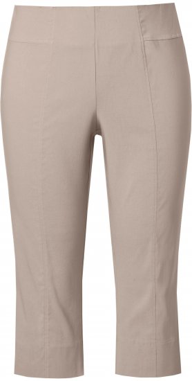 Ulla Popken Bengaline Elastic Waist Stretch Capri Pants Orange - Naisten farkut ja housut isot koot - 