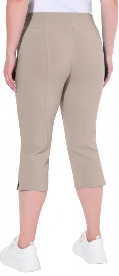 Ulla Popken Bengaline Elastic Waist Stretch Capri Pants Orange - Naisten farkut ja housut isot koot - 