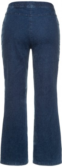 Ulla Popken Wide Leg Elastic Waist Mary Fit Marlene Stretch Jeans Denim Blue - Farkut & Housut Isoissa Koissa – Plus Size - 