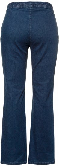 Ulla Popken Straight Leg Elastic Waist Mandy Fit Stretch Jeans Denim Blue - Naisten farkut ja housut isot koot - 