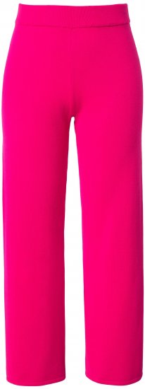 Ulla Popken Fine Sweater Knit Wide Leg Pants Red - Naisten farkut ja housut isot koot - 