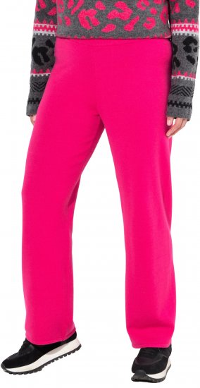 Ulla Popken Fine Sweater Knit Wide Leg Pants Red - Naisten farkut ja housut isot koot - 