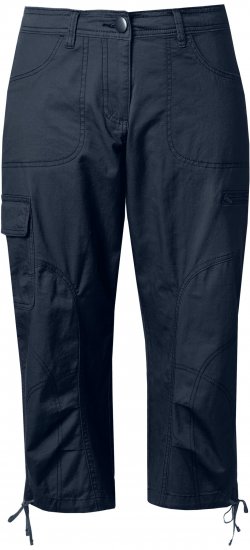 Ulla Popken Stretch Cotton Cargo Crop Pants Navy - Naisten farkut ja housut isot koot - 