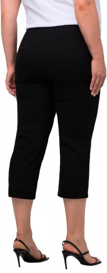 Ulla Popken Mony Stretch Capri Pants Black - Naisten farkut ja housut isot koot - 