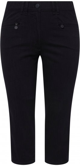 Ulla Popken Mony Stretch Capri Pants Navy - Naisten farkut ja housut isot koot - 