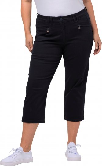 Ulla Popken Mony Stretch Capri Pants Navy - Naisten farkut ja housut isot koot - 