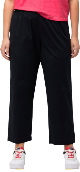 Ulla Popken Wide Leg Ruby Fit Stretch Chino Pants Dark Teal - Naisten farkut ja housut isot koot - 