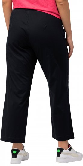 Ulla Popken Wide Leg Ruby Fit Stretch Chino Pants Dark Teal - Naisten farkut ja housut isot koot - 