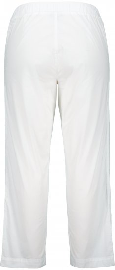 Ulla Popken Wide Leg Ruby Fit Stretch Chino Pants Snow White - Naisten farkut ja housut isot koot - 