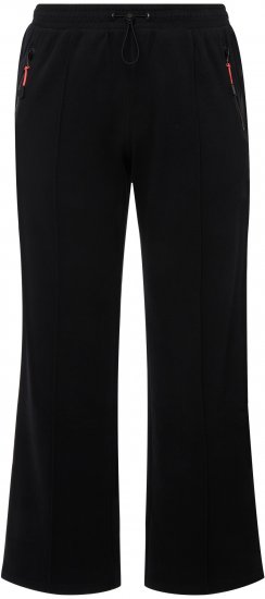 Ulla Popken Holo Detail Sweatpants Black - Naisten farkut ja housut isot koot - 