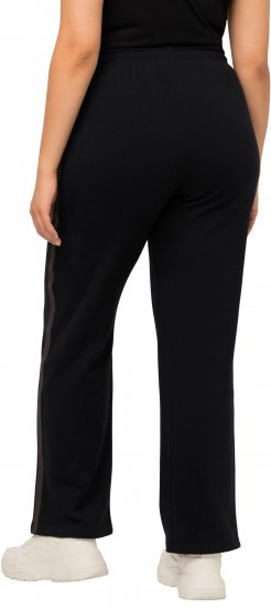 Ulla Popken Holo Detail Sweatpants Black - Naisten farkut ja housut isot koot - 