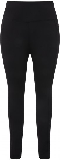 Ulla Popken High Waist Quick Dry Recycled Stretch Leggings Black - Naisten farkut ja housut isot koot - 