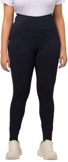 Ulla Popken High Waist Quick Dry Recycled Stretch Leggings Grey - Naisten farkut ja housut isot koot - 