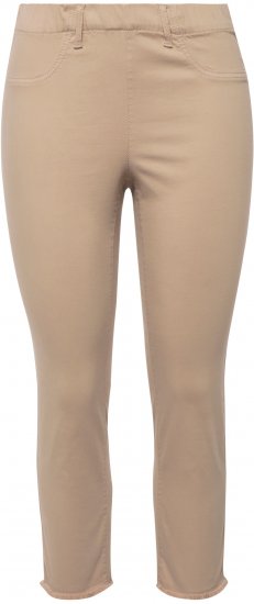 Ulla Popken Stretch Blend Bengaline Pants Dark Putty - Naisten farkut ja housut isot koot - 