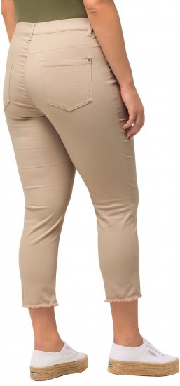 Ulla Popken Stretch Blend Bengaline Pants Dark Putty - Naisten farkut ja housut isot koot - 
