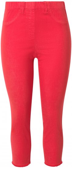 Ulla Popken Stretch Blend Bengaline Pants Neon Red - Farkut & Housut Isoissa Koissa – Plus Size - 