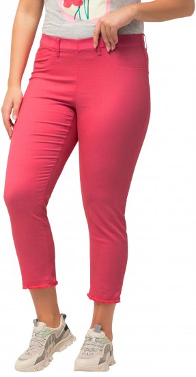 Ulla Popken Stretch Blend Bengaline Pants Light Pink - Naisten farkut ja housut isot koot - 