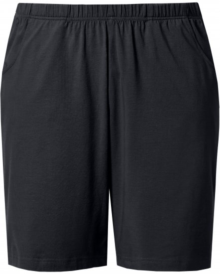 Ulla Popken Stretch Knit Bermuda Shorts Black - Naisten farkut ja housut isot koot - 
