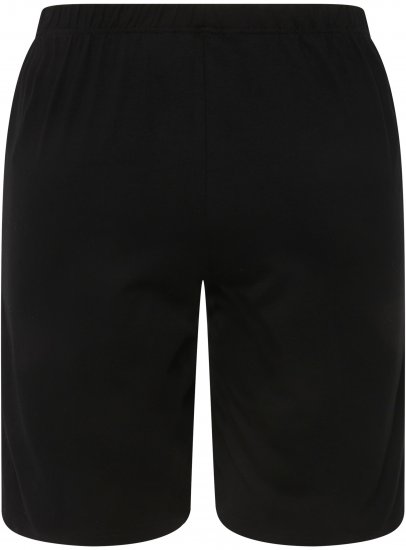 Ulla Popken Stretch Knit Bermuda Shorts Black - Naisten farkut ja housut isot koot - 