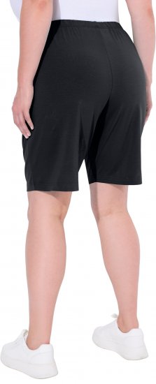 Ulla Popken Stretch Knit Bermuda Shorts Black - Naisten farkut ja housut isot koot - 