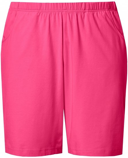 Ulla Popken Stretch Knit Bermuda Shorts Red - Naisten farkut ja housut isot koot - 