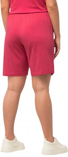 Ulla Popken Stretch Knit Bermuda Shorts Red - Naisten farkut ja housut isot koot - 