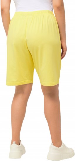 Ulla Popken Stretch Knit Bermuda Shorts Orange - Naisten farkut ja housut isot koot - 