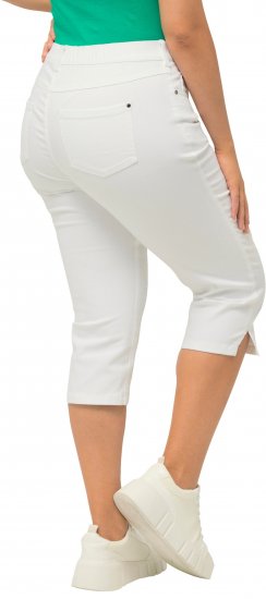 Ulla Popken Basic Capri Sarah Fit Jeans Snow White - Naisten farkut ja housut isot koot - 