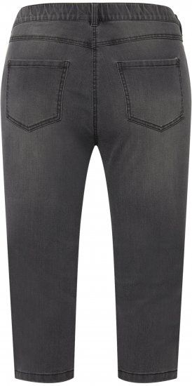 Ulla Popken Basic Capri Sarah Fit Jeans Gray - Naisten farkut ja housut isot koot - 