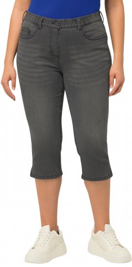 Ulla Popken Basic Capri Sarah Fit Jeans Gray - Naisten farkut ja housut isot koot - 
