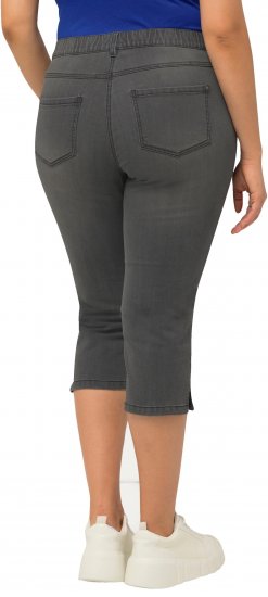 Ulla Popken Basic Capri Sarah Fit Jeans Gray - Naisten farkut ja housut isot koot - 
