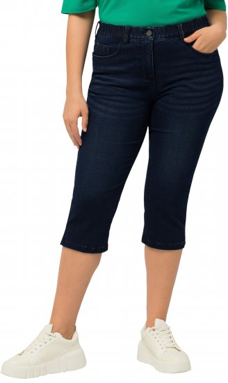 Ulla Popken Basic Capri Sarah Fit Jeans Denim Blue - Naisten farkut ja housut isot koot - 