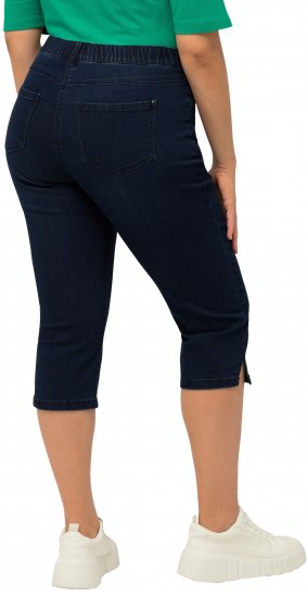 Ulla Popken Basic Capri Sarah Fit Jeans Denim Blue - Naisten farkut ja housut isot koot - 
