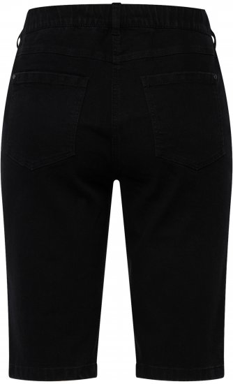 Ulla Popken Basic Denim Mandy Bermuda Shorts Black - Naisten farkut ja housut isot koot - 