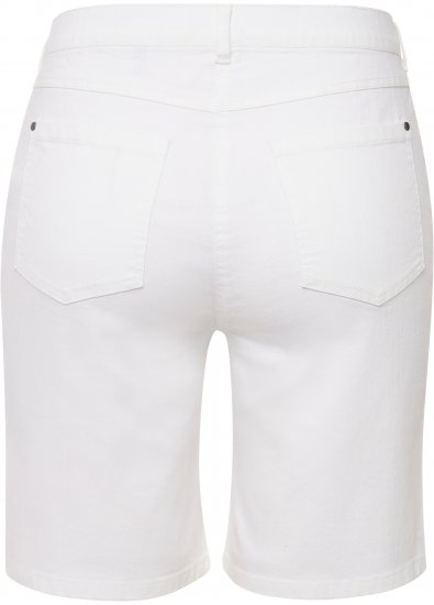 Ulla Popken Basic Denim Mandy Bermuda Shorts Snow White - Farkut & Housut Isoissa Koissa – Plus Size - 