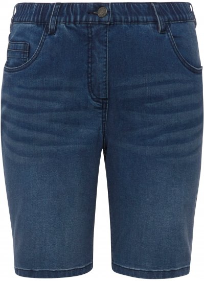 Ulla Popken Basic Denim Mandy Bermuda Shorts Light Blue Denim - Naisten farkut ja housut isot koot - 