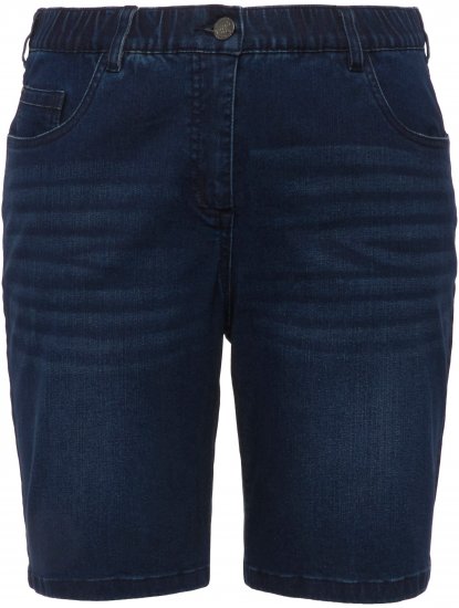 Ulla Popken Basic Denim Mandy Bermuda Shorts Blue Denim - Naisten farkut ja housut isot koot - 