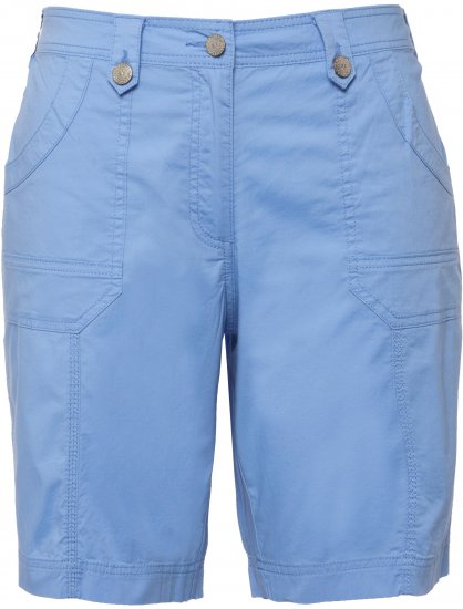 Ulla Popken Cargo Bermuda Shorts Cloud Blue - Naisten farkut ja housut isot koot - 