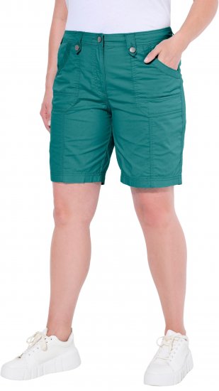 Ulla Popken Cargo Bermuda Shorts Teal - Naisten farkut ja housut isot koot - 