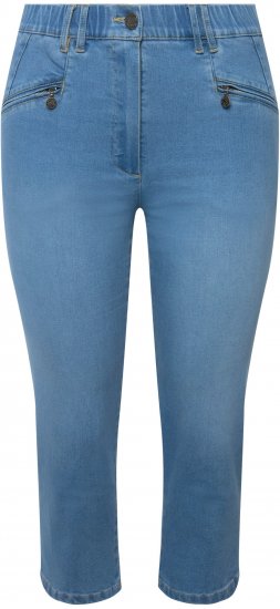 Ulla Popken Cropped Stretch Blend Mony Jeans Blue - Naisten farkut ja housut isot koot - 