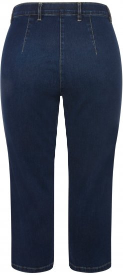 Ulla Popken Cropped Stretch Blend Mony Jeans Blue Denim - Farkut & Housut Isoissa Koissa – Plus Size - 